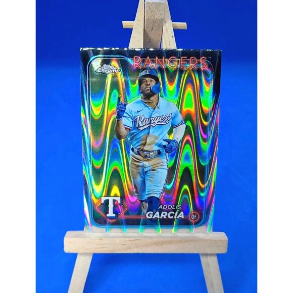 2024 Topps Chrome - Adolis Garcia #114 RayWave Refractor - Picture 1 of 6